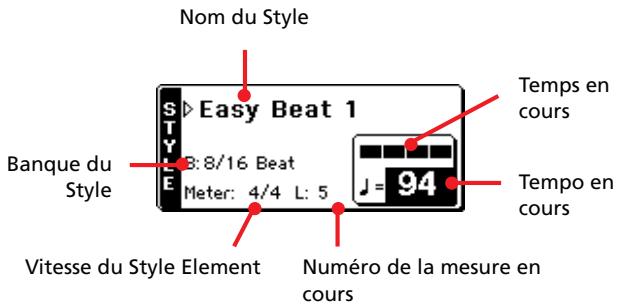 KORG PA500 - Icône du menu de la page - 2