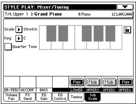 KORG PA500 - Icône de play/mute - 3