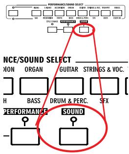 KORG PA500 - Appuyez à l'écran sur l'affichage de la piste upper 1 pour ouvrir la fenêtre de sélection du son (sound select). - 3