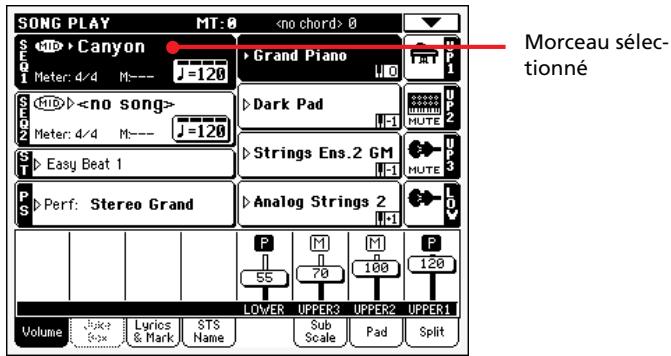 KORG PA500 - Lorsque le morceau est sélectionné, appuyez sur le bouton select pour confirmer la sélection et fermer la fenêtre song select. - 3