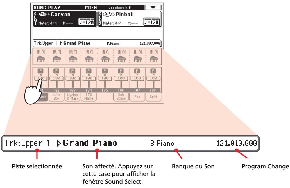 KORG PA500 - Modifier le volume des pistes - 6