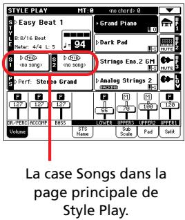 KORG PA500 - Appuyez sur le bouton SONG PLAY pour afficher le mode SONG PLAY. - 3