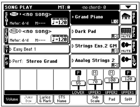 KORG PA500 - Appuyez sur le bouton SONG PLAY pour afficher le mode SONG PLAY. - 2
