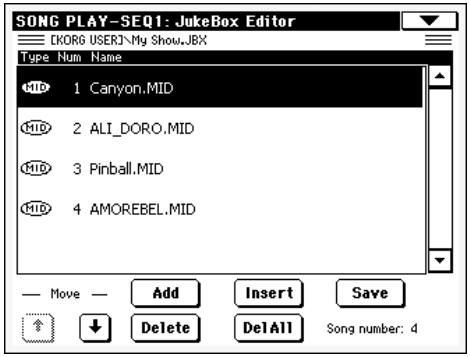 KORG PA588 - Jukebox editor - 1