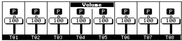 KORG PA588 - Case de l'état/volume des pistes - 1