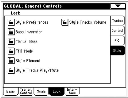 KORG PA588 - Verrouillage de la case style - 1