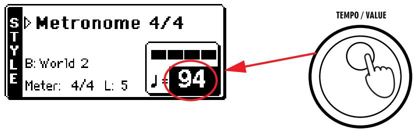 KORG PA588 - En mode "style play", sélectionnez le style de métronome correspondant à la métrique souhaitée. - 2