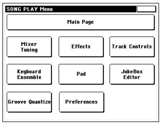KORG PA588 - Menu de la page d'édition edit - 1