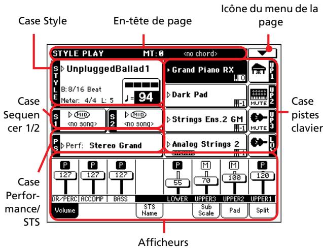 KORG PA588 - Page principale (affichage normal) - 1