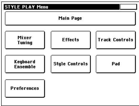 KORG PA588 - Menu d'édition - 1