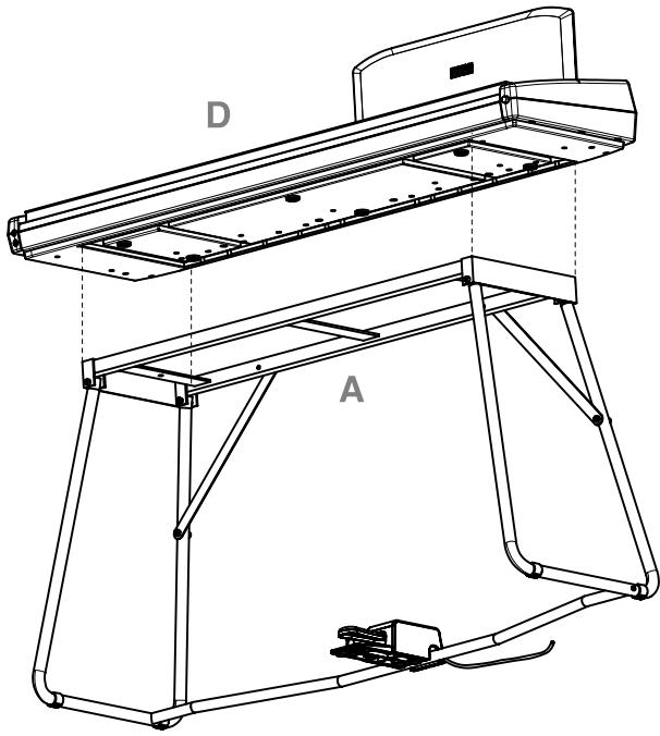 KORG SP250 - Précautions à adopter pendant les opérations d'assemblage - 10