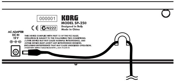 KORG SP250 - Turning the instrument on - 1