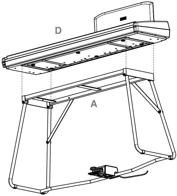KORG SP250 - Procedura di assemblaggio - 12