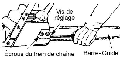 JONSERED CS 2138 S - Réglage de la tension: - 1