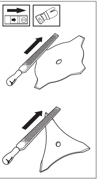 JONSERED J-HANDLE SET - Filing the grass blade - 1
