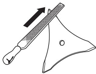 JONSERED J-HANDLE SET - Feilen von Grasmesser und Grasklinge - 3