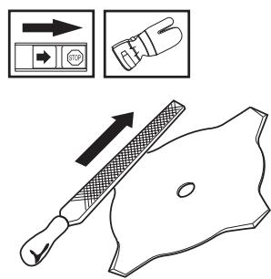 JONSERED J-HANDLE SET - Filning av gräskniv och gräsklinga - 1