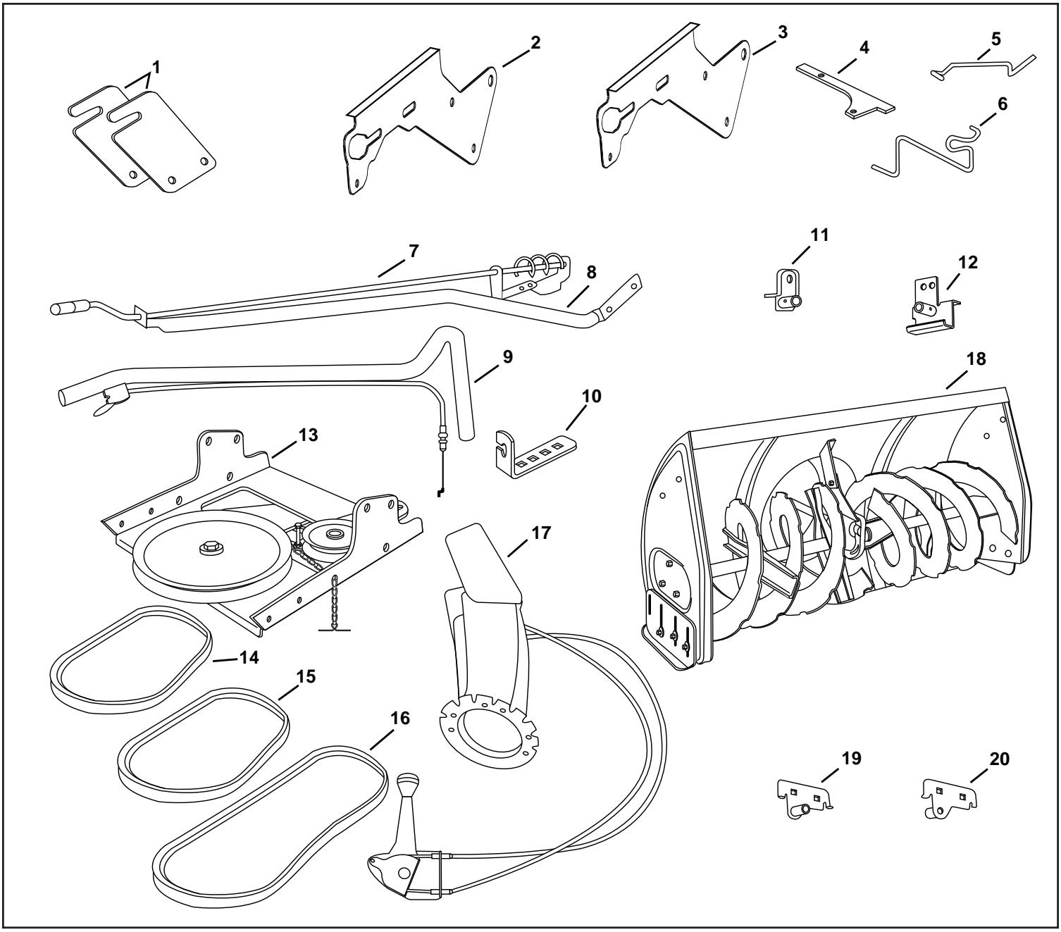 JONSERED LST 42 C-669 - 42" SNOW THROWER   SOPLADOR DE NIEVE DE 42" (106 cm)   SOUFFLEUSE À NEIGE 42 PO. (106 cm)   SCHNEEFRASE 42" (106 cm)   SPARTINEVE A TURBINA 42" (106 cm) - 3