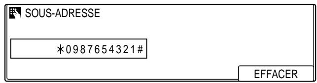 OLIVETTI COPIA 9916 - Si I'on a sélectionné 03 SOUS-ADRESSE à l'étépe 10 (on p. 9-24): - 5