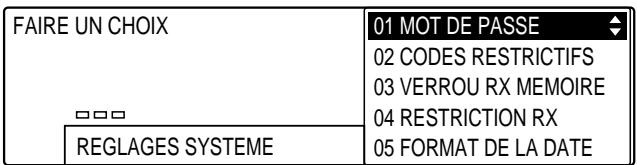 OLIVETTI COPIA 9916 - Modification ou annulation du mot de passer des réglages système - 12