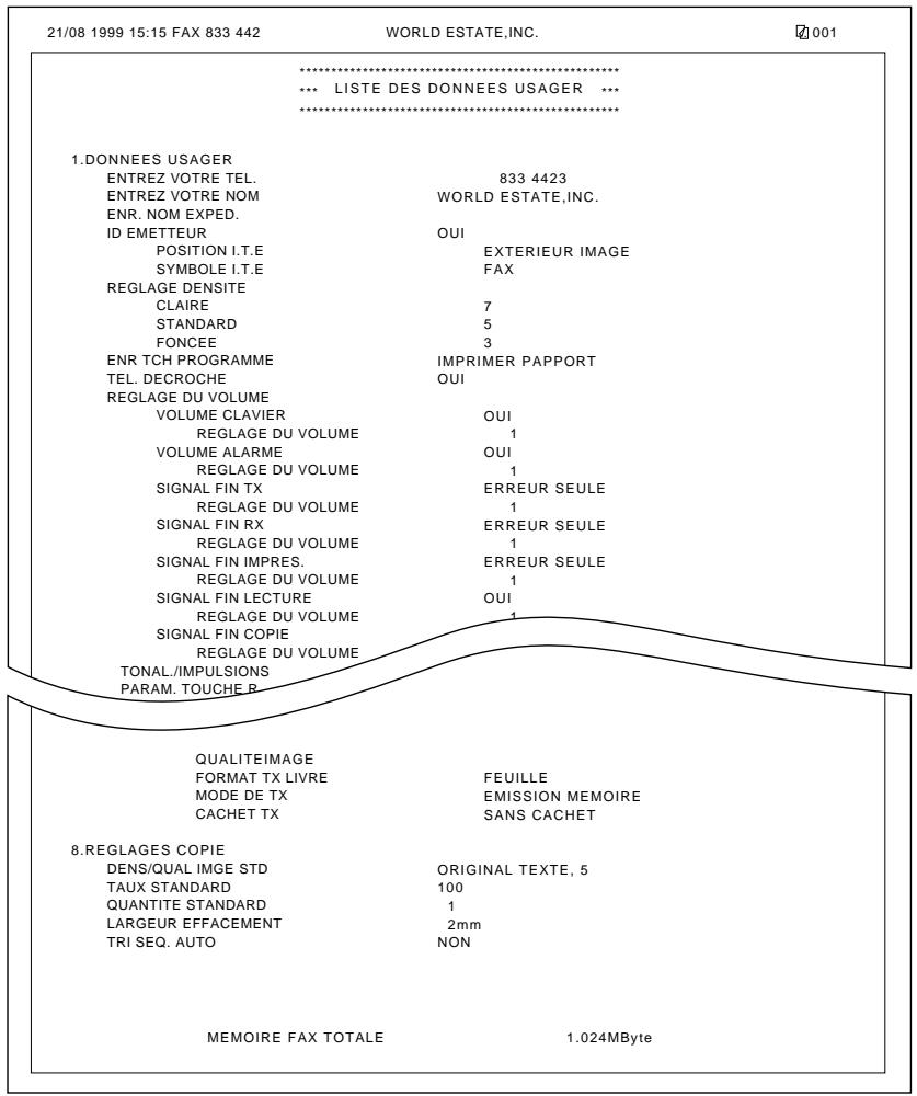 OLIVETTI COPIA 9916 - Voici un exemple de cette liste : - 1