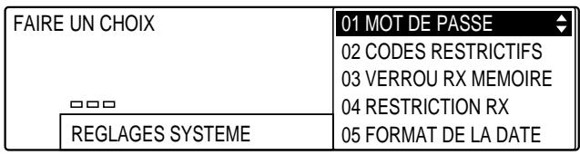 OLIVETTI COPIA 9916 - Définition des restrictions d'accès - 9