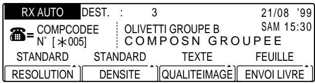 OLIVETTI COPIA 9916 - Pour entrer un groupe enregistré sous un code de composition rapide codée : - 3