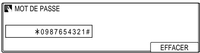 OLIVETTI COPIA 9916 - Envoi d'un document avec sous-adresse et mot de passer à l'aide des touches du panneau de commande. - 16