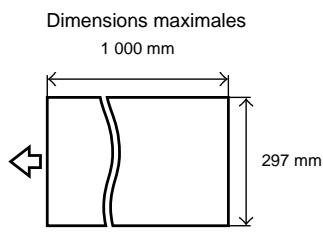 OLIVETTI COPIA 9916 - Dimensions des documents qu'il est possible de dire à l'aide du chargeur automatique de documents (CAD) - 2