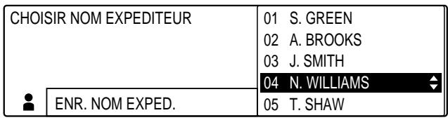 OLIVETTI COPIA 9916 - Modification ou suppression d'un nom d'expéditeur - 2