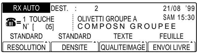 OLIVETTI COPIA 9916 - Pour entrer un groupe enregistré sous une touche de composition rapide 1 touche : - 1