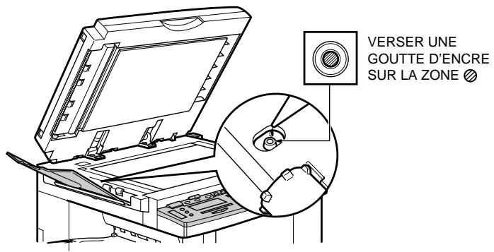 OLIVETTI COPIA 9916 - Réapprovisionnement du compartment d'encre du cachet - 4