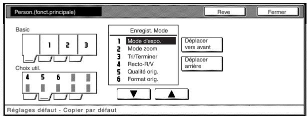 OLIVETTI D-COPIA 300 - Personnalisation de l'écran (fonctions principales) - 1
