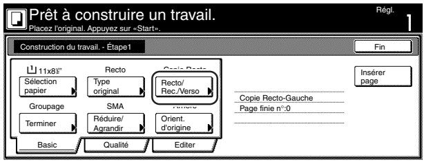OLIVETTI D-COPIA 300 - Effleurer la touche "recto/rec./verso" ["recto rec. ver."] - 1