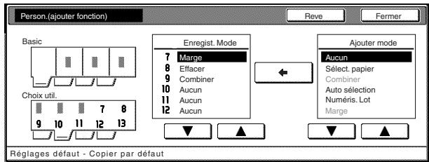 OLIVETTI D-COPIA 300 - Personnalisation de l'écran (ajout de fonctions) - 1