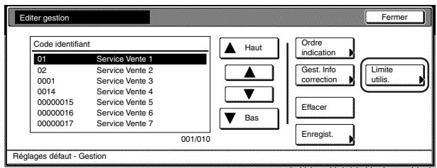 OLIVETTI D-COPIA 300 - Accéder à l'écran du menu de gestion de copie. - 6