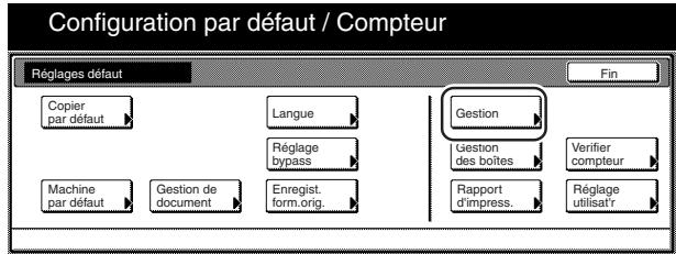 OLIVETTI D-COPIA 300 - Accéder à l'écran du menu de gestion de copie. - 1