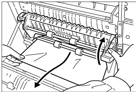 OLIVETTI D-COPIA 300 - Soulever celle-ci pour retarder le papier bloqué. - 1