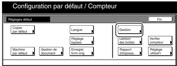 OLIVETTI D-COPIA 300 - Accéder à l'écran du menu de gestion de copie. - 1