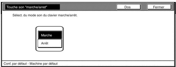 OLIVETTI D-COPIA 300 - Marche/arrêt du son du panneau tactile - 2