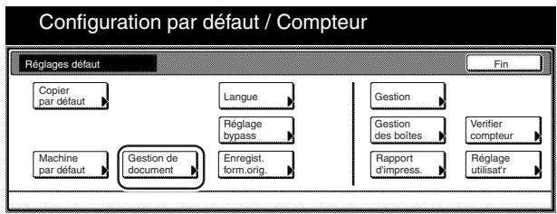 OLIVETTI D-COPIA 300 - Accès aux réglages par défaut pour la gestion des boîtes - 2