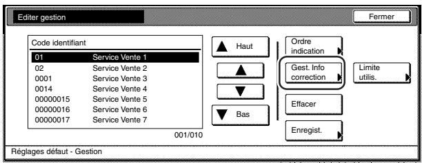 OLIVETTI D-COPIA 300 - Modifier des données enregistrées - 7