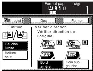 OLIVETTI D-COPIA 300 - Suivre les instructions indiquées sur le côté droit du panneau tactile et vérifier l'orientation des originaux mis en place. - 3