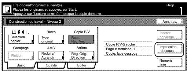 OLIVETTI D-COPIA 300 - Effleurer la touche "impr. 1RE p. formul." ["impression - dessus"] - 2