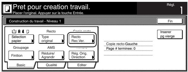 OLIVETTI D-COPIA 300 - Effleurer la touche "recto/rec./verso" ["recto rec. ver."] - 2