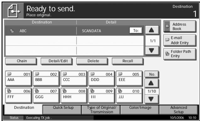 OLIVETTI D-COPIA 500MF - Press [Folder Path Entry] and then [FTP]. - 4