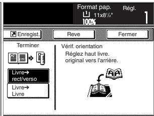 OLIVETTI D-COPIA 55 - Suivre les instructions indiquées sur le côte droit du panneau tactile et vérifier l'orientation des originaux mis en place. - 2