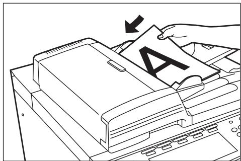 OLIVETTI D-COPIA 55 - Classer les originaux dans l'ordre et les placer face sur le dessus (première page sur le dessus pour les originaux à deux faces) sur la table d'original. - 1