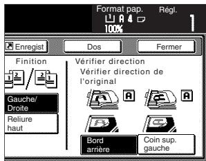 OLIVETTI D-COPIA 55 - Suivre les instructions indiquées sur le côte droit du panneau tactile et vérifier l'orientation des originaux mis en place. - 3