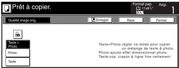 OLIVETTI D-COPIA 55 - Sélection de la qualité de l'image - 1